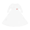 Red Bodice Long Sleeve Dance Dress – Women’s Twirl Skater Costume