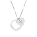 Engravable Heart Cutout Necklace – Personalized Layered Pendant (I NEED YOU & I GOT YOU engraving)
