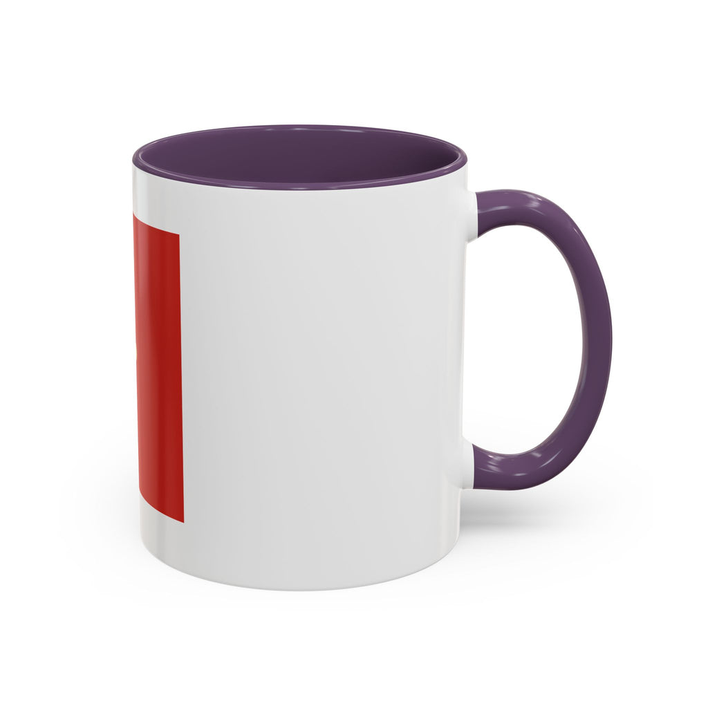 Red Minimalist Accent Coffee Mug — Ellipsis Dot Design (11/15 oz)