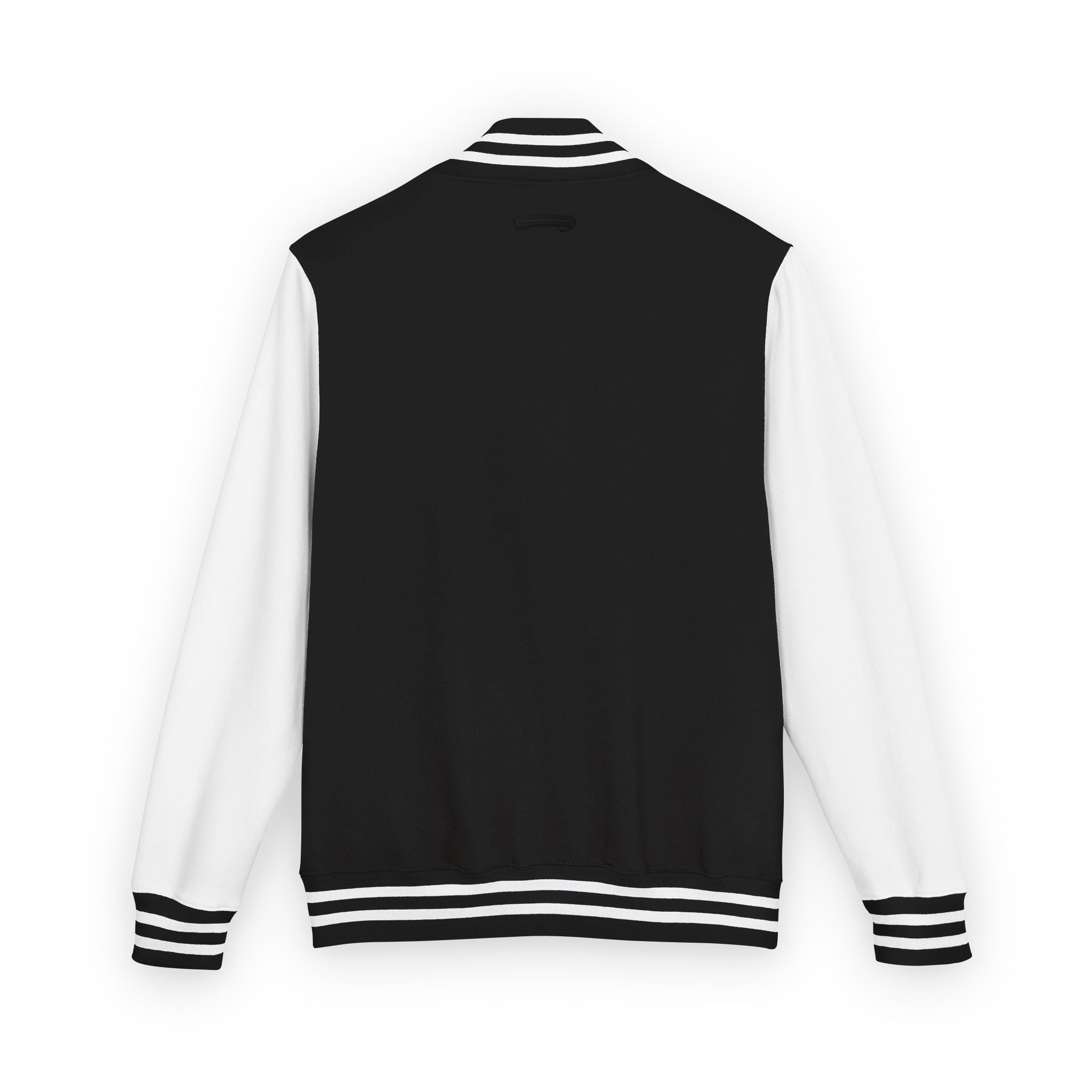 Minimal Ellipsis Letterman Jacket — Classic Varsity Bomber