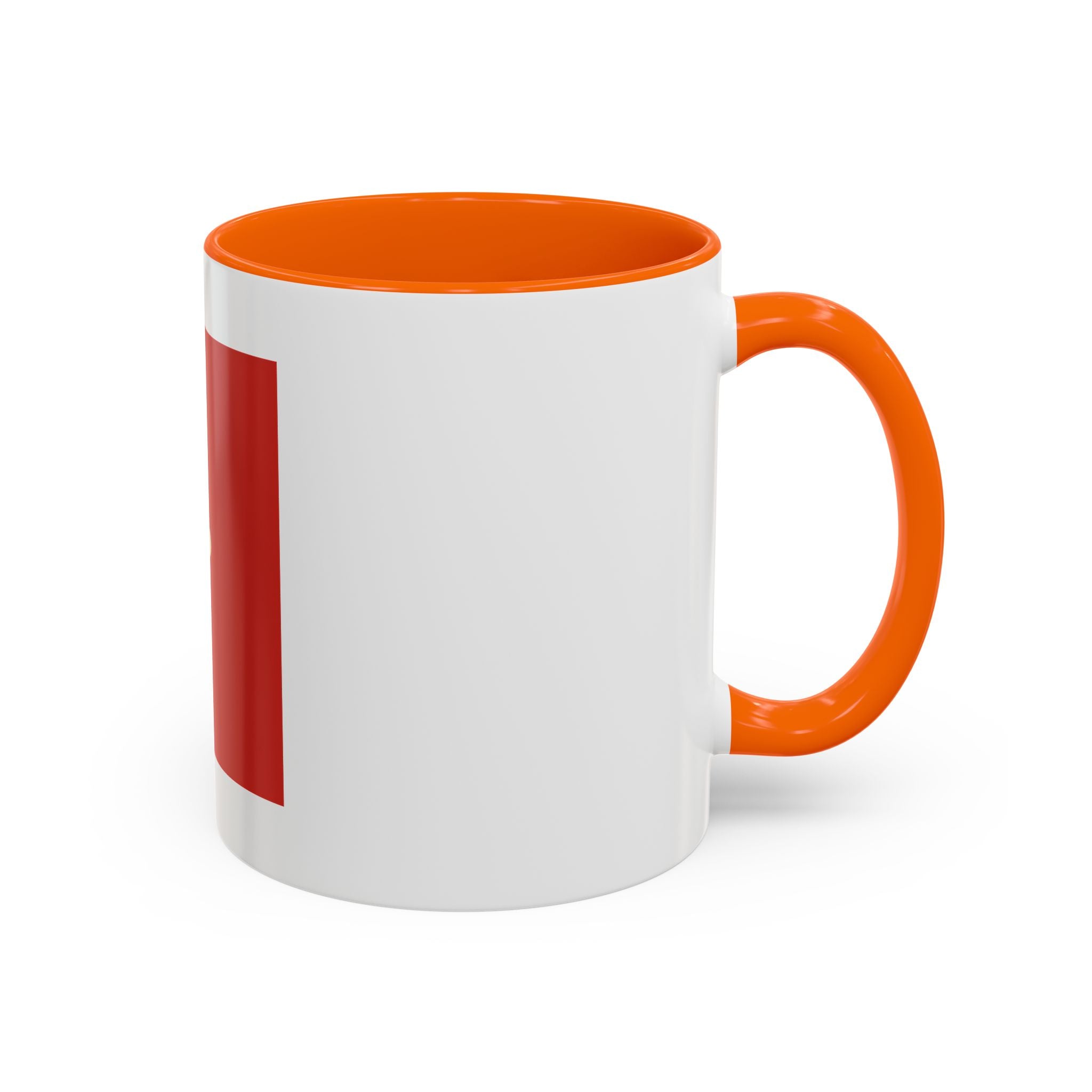 Red Minimalist Accent Coffee Mug — Ellipsis Dot Design (11/15 oz)