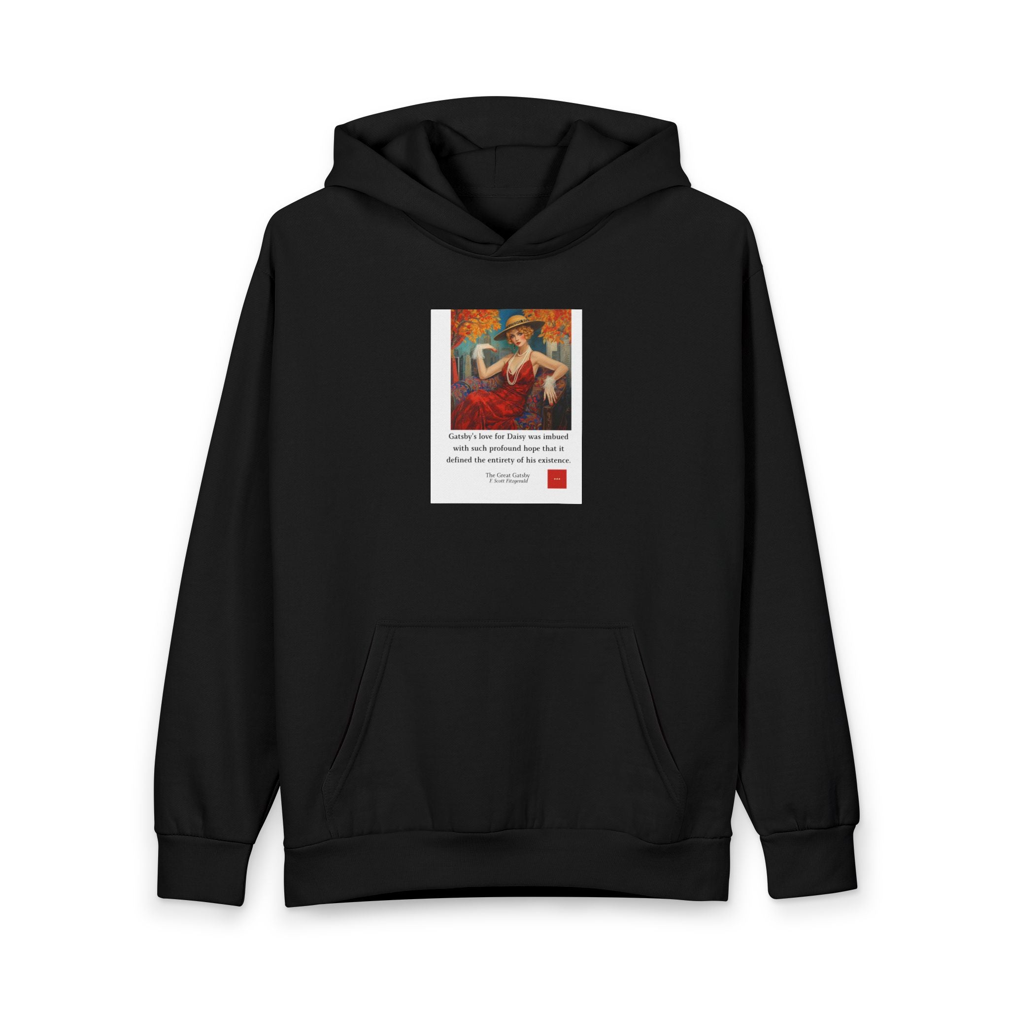 Hoodie — Vintage Woman Painting with Quote Graphic Pullover