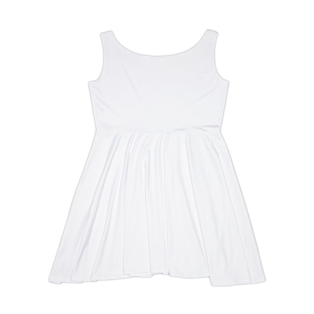 Women's Skater Dress – Minimal Red Patch Summer AOP Dress