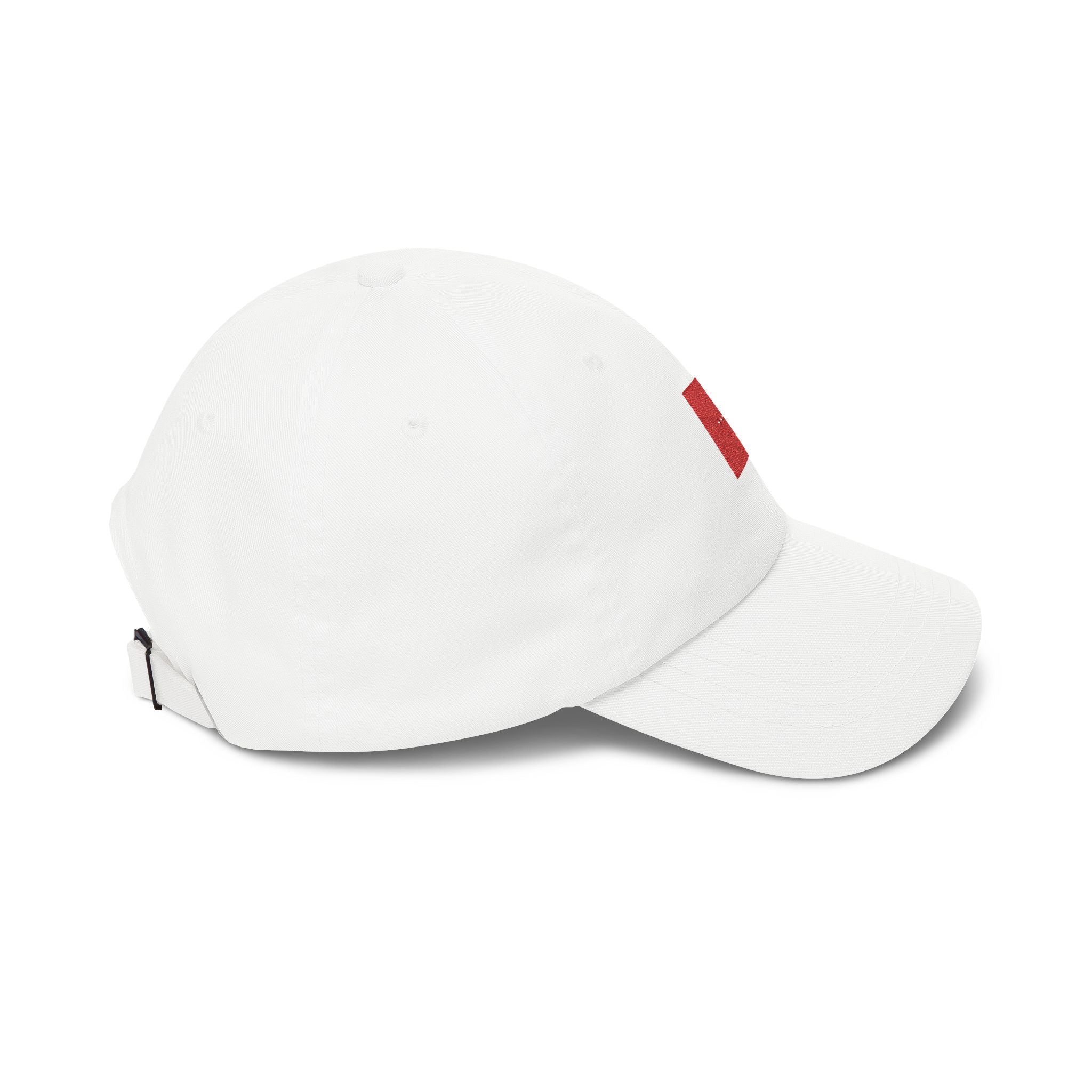 Dad Cap - Minimal Red Square Embroidered Hat