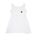 Women's Skater Dress – Minimal Red Patch Summer AOP Dress