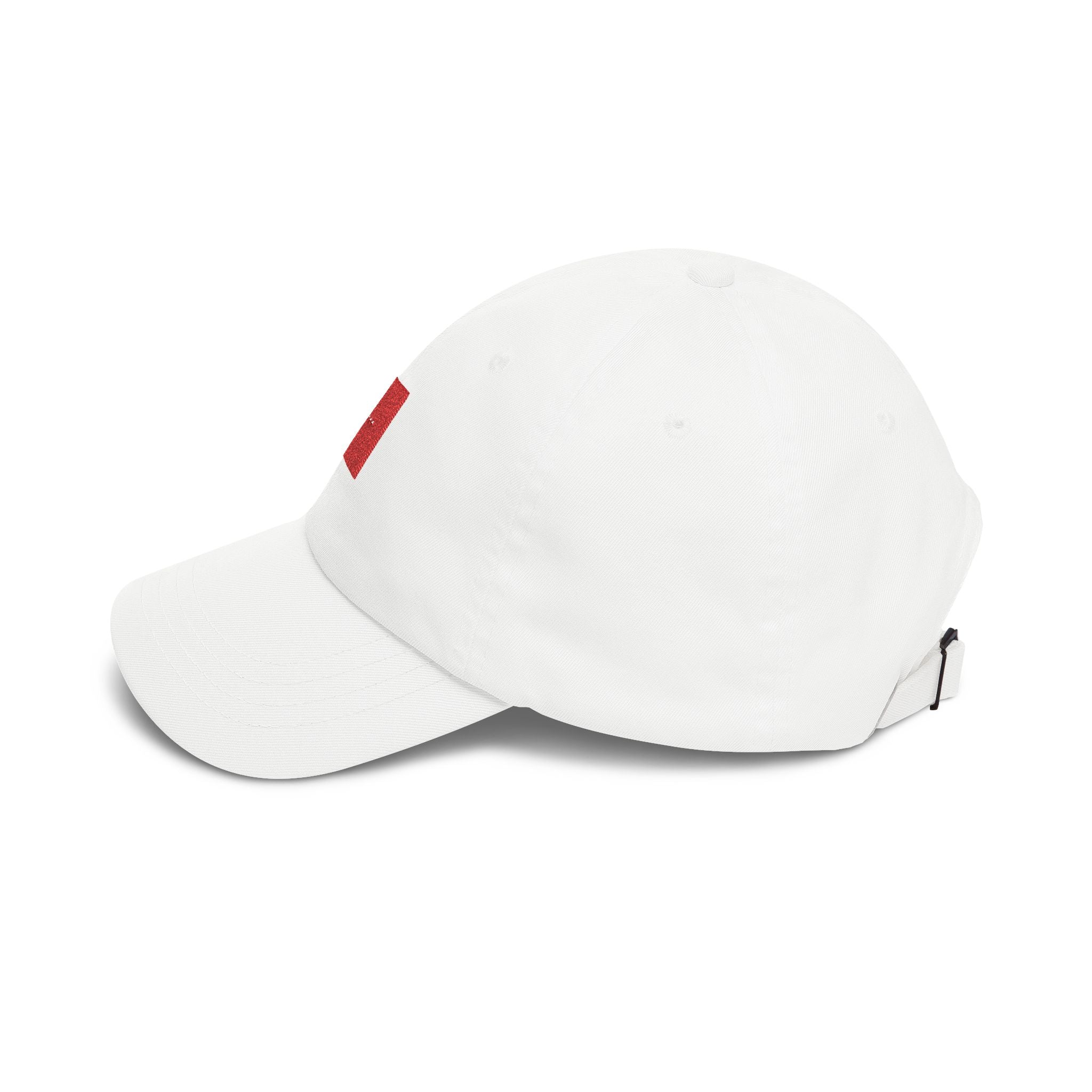 Dad Cap - Minimal Red Square Embroidered Hat