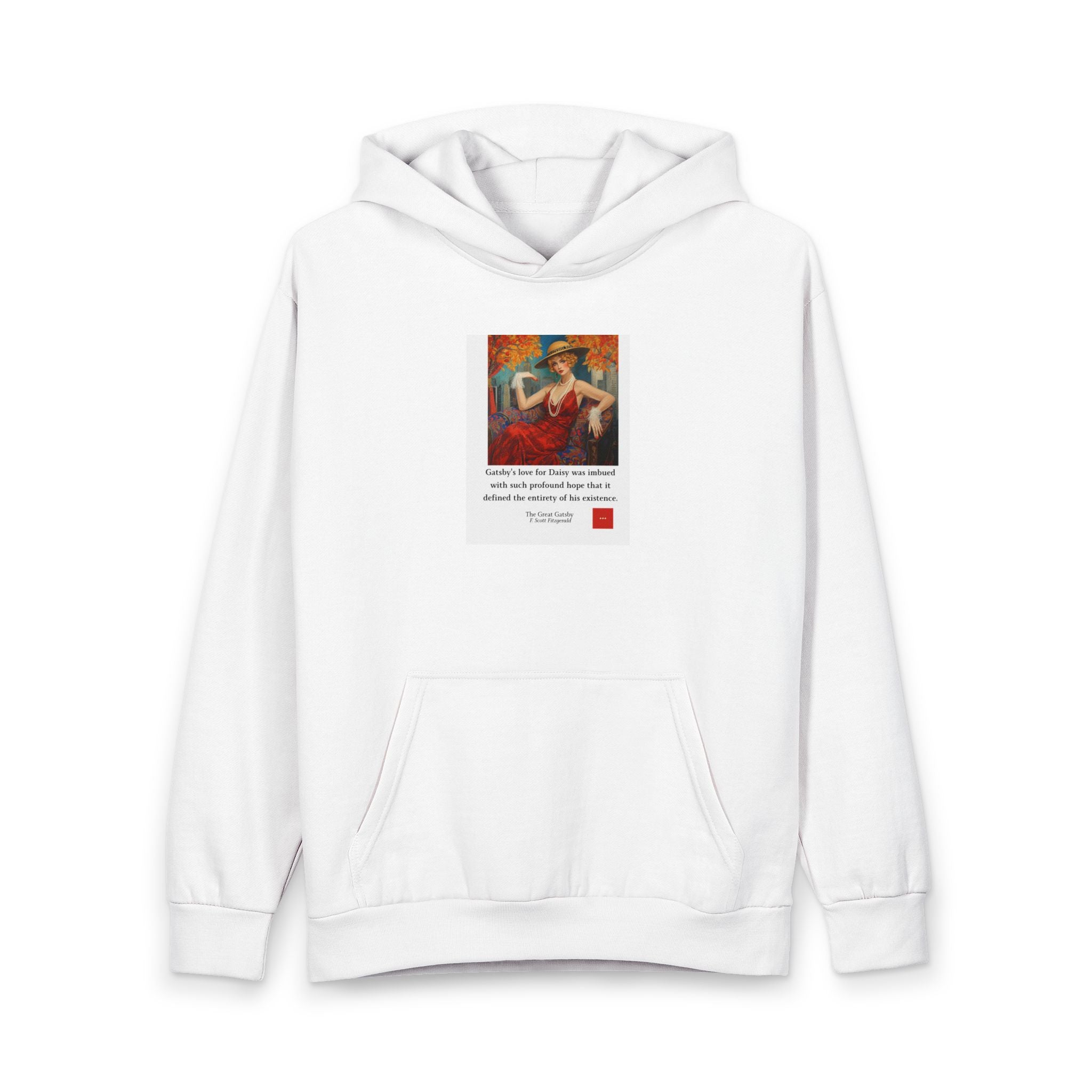 Hoodie — Vintage Woman Painting with Quote Graphic Pullover