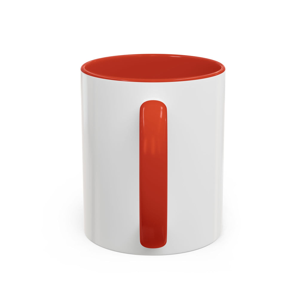 Red Minimalist Accent Coffee Mug — Ellipsis Dot Design (11/15 oz)