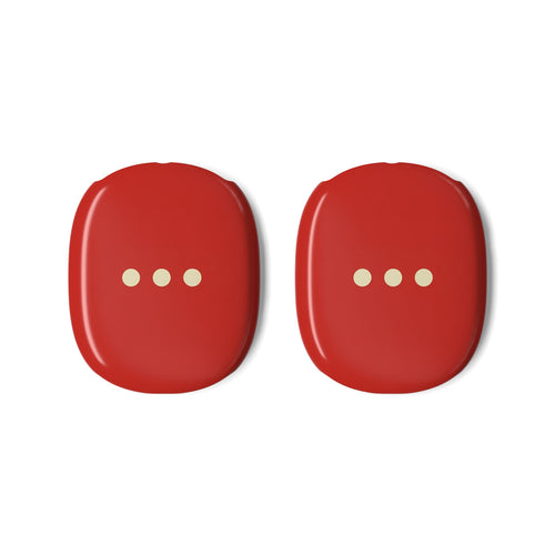 AirPods Max Case — Minimal Red Protective Shell with Three-Dot Accent
