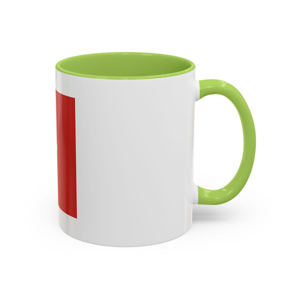 Red Minimalist Accent Coffee Mug — Ellipsis Dot Design (11/15 oz)